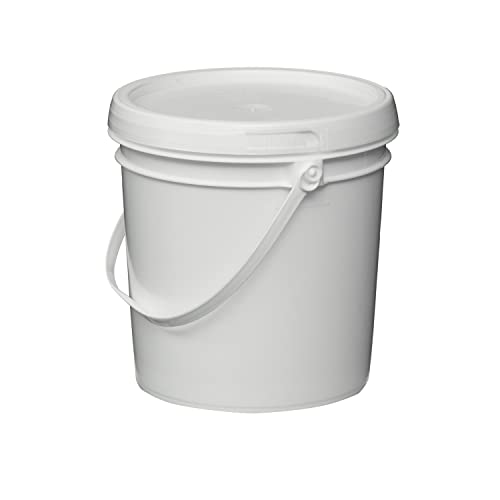 Consolidated Plastics 1 Gallon Food Grade Buckets & Lids (6 Pack) BPA Free Container Storage, Durable HDPE Pails, Made in USA (Blue)
