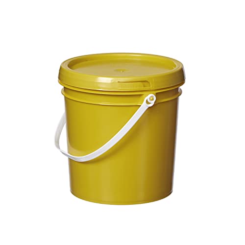 Consolidated Plastics 1 Gallon Food Grade Buckets & Lids (6 Pack) BPA Free Container Storage, Durable HDPE Pails, Made in USA (Blue)
