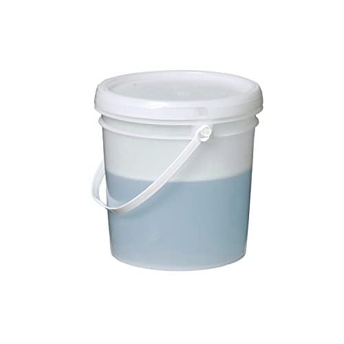 Consolidated Plastics 1 Gallon Food Grade Buckets & Lids (6 Pack) BPA Free Container Storage, Durable HDPE Pails, Made in USA (Blue)