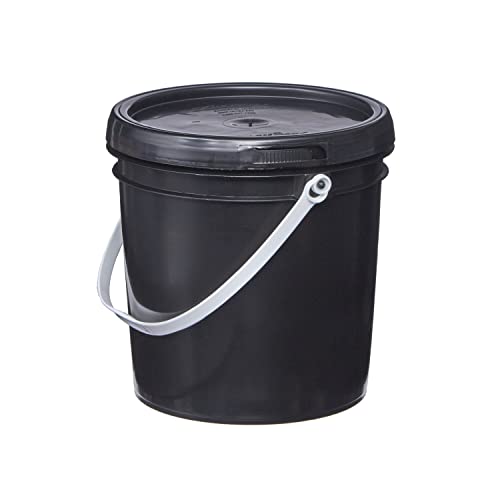 Consolidated Plastics 1 Gallon Food Grade Buckets & Lids (6 Pack) BPA Free Container Storage, Durable HDPE Pails, Made in USA (Blue)