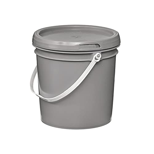 Consolidated Plastics 1 Gallon Food Grade Buckets & Lids (6 Pack) BPA Free Container Storage, Durable HDPE Pails, Made in USA (Blue)