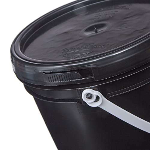 Consolidated Plastics 1 Gallon Food Grade Buckets & Lids (6 Pack) BPA Free Container Storage, Durable HDPE Pails, Made in USA (Blue)