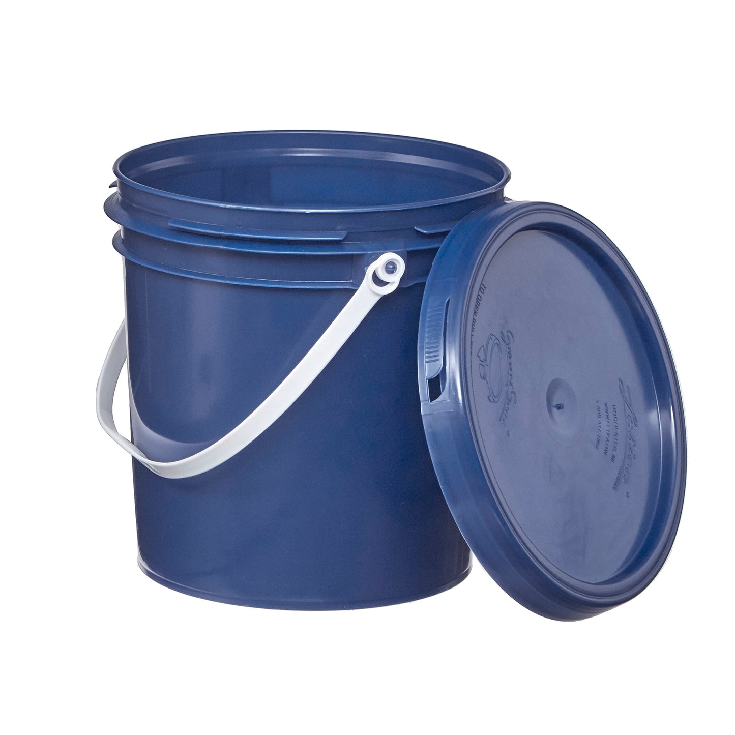 Consolidated Plastics 1 Gallon Food Grade Buckets & Lids (6 Pack) BPA Free Container Storage, Durable HDPE Pails, Made in USA (Blue)