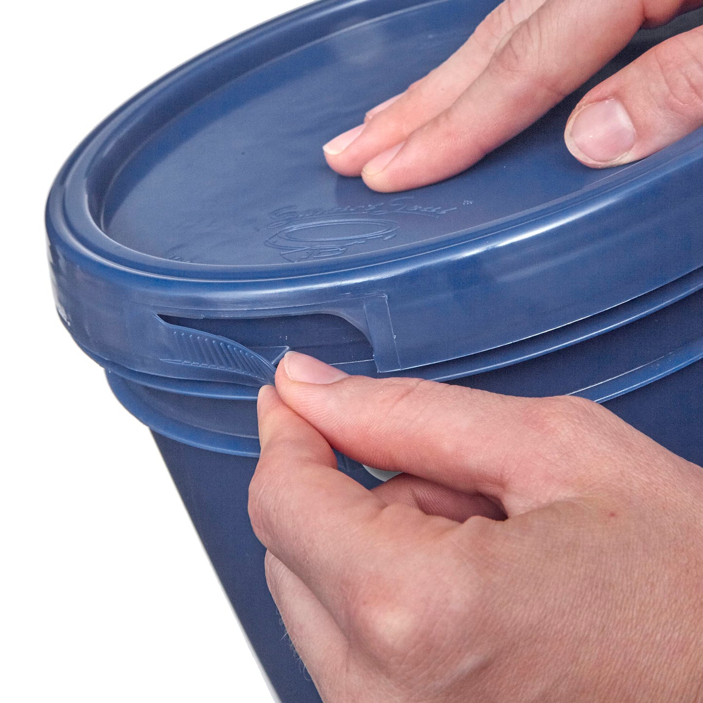 Consolidated Plastics 1 Gallon Food Grade Buckets & Lids (6 Pack) BPA Free Container Storage, Durable HDPE Pails, Made in USA (Blue)