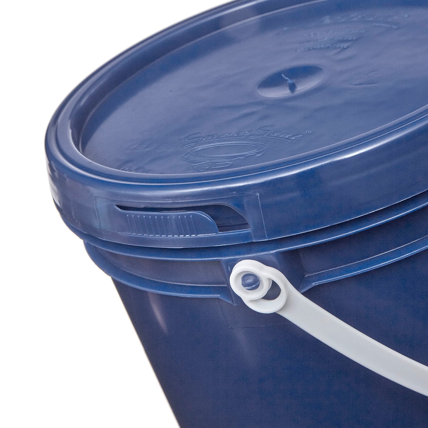Consolidated Plastics 1 Gallon Food Grade Buckets & Lids (6 Pack) BPA Free Container Storage, Durable HDPE Pails, Made in USA (Blue)