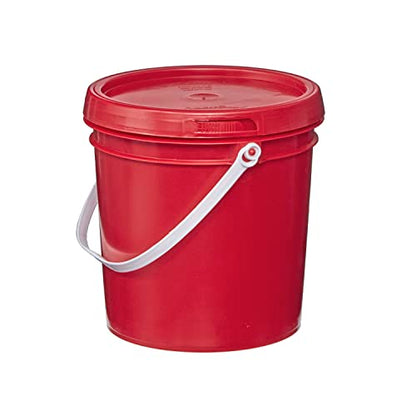 Consolidated Plastics 1 Gallon Food Grade Buckets & Lids (6 Pack) BPA Free Container Storage, Durable HDPE Pails, Made in USA (Blue)