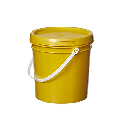 Consolidated Plastics 1 Gallon Food Grade Buckets & Lids (6 Pack) BPA Free Container Storage, Durable HDPE Pails, Made in USA (Blue)