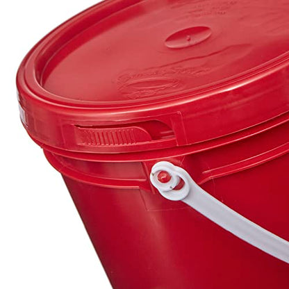 Consolidated Plastics 1 Gallon Food Grade Buckets & Lids (6 Pack) BPA Free Container Storage, Durable HDPE Pails, Made in USA (Blue)