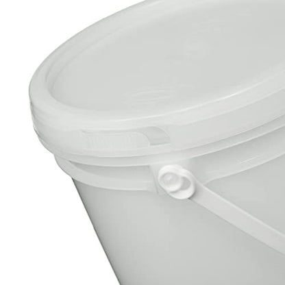 Consolidated Plastics 1 Gallon Food Grade Buckets & Lids (6 Pack) BPA Free Container Storage, Durable HDPE Pails, Made in USA (Blue)