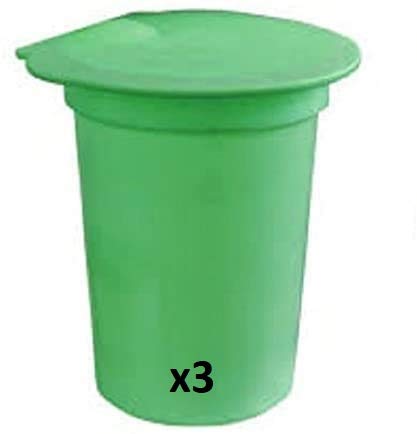 3-Pack Plastic Sap Buckets with Lids - for Making Maple Syrup