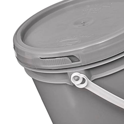 Consolidated Plastics 1 Gallon Food Grade Buckets & Lids (6 Pack) BPA Free Container Storage, Durable HDPE Pails, Made in USA (Blue)