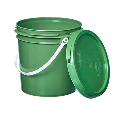 Consolidated Plastics 1 Gallon Food Grade Buckets & Lids (6 Pack) BPA Free Container Storage, Durable HDPE Pails, Made in USA (Blue)