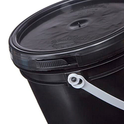 Consolidated Plastics 1 Gallon Food Grade Buckets & Lids (6 Pack) BPA Free Container Storage, Durable HDPE Pails, Made in USA (Blue)