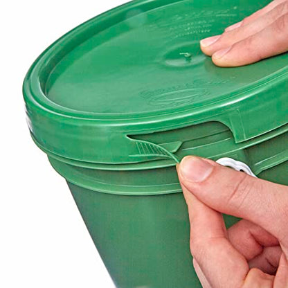 Consolidated Plastics 1 Gallon Food Grade Buckets & Lids (6 Pack) BPA Free Container Storage, Durable HDPE Pails, Made in USA (Blue)