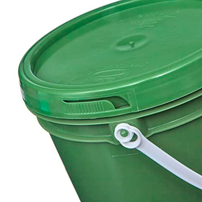Consolidated Plastics 1 Gallon Food Grade Buckets & Lids (6 Pack) BPA Free Container Storage, Durable HDPE Pails, Made in USA (Blue)